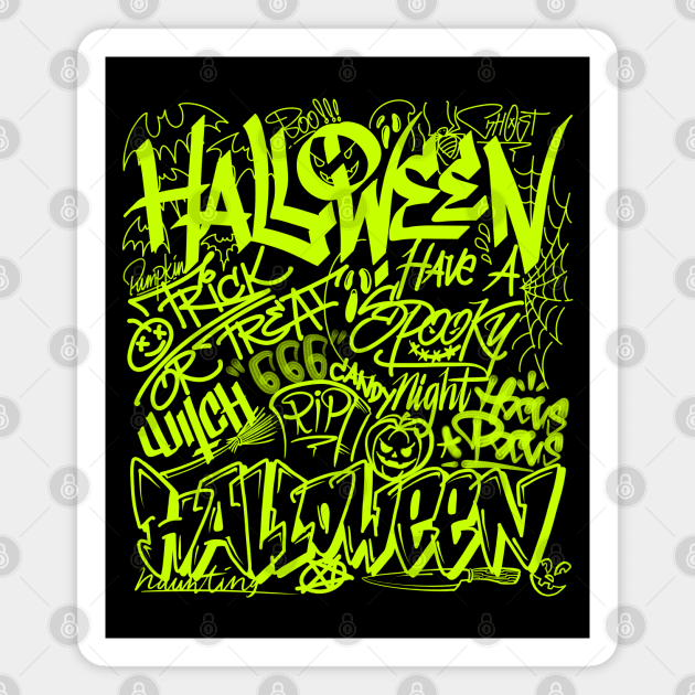 HALLOWEEN TAGGING 5 Magnet by Krakatoa Art